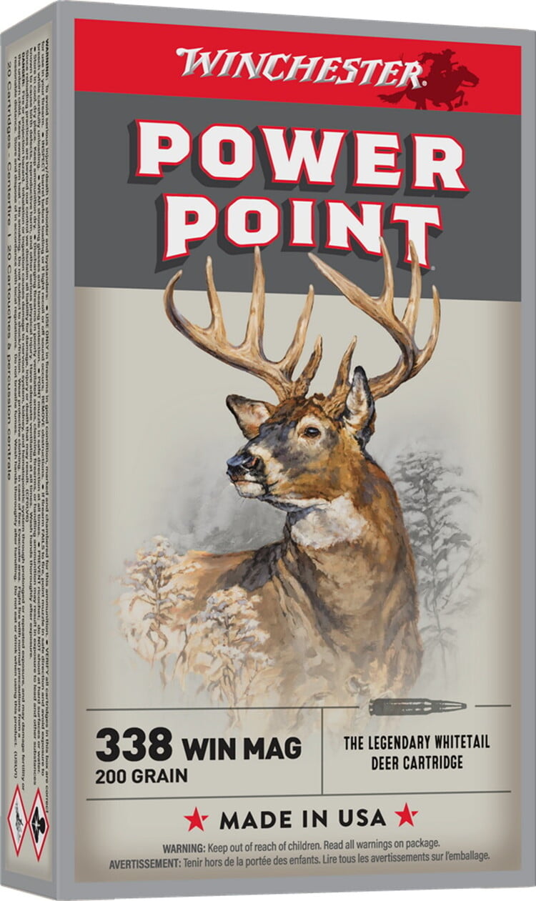 WINCHESTER  SUPER-X 338 WIN MAG 200 GR POWER POINT 20 /PK