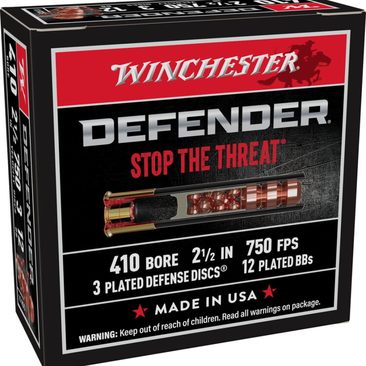 WINCHESTER PDX 1 DEFENDER 410 GA 2.5" DISC / BB 12 PELLET 10/PK