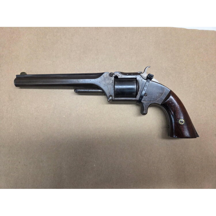 (ANTIQUE)  SMITH & WESSON TIP UP 32 NO 2 OLD MODEL REVOLVER 32 RIMFIRE  6" BARREL 6 SHOT