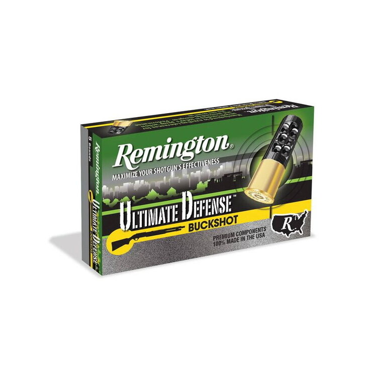 REMINGTON ULTIMATE DEFENSE 12GA 3" 00 BUCK 15 PELLETS 5RDS