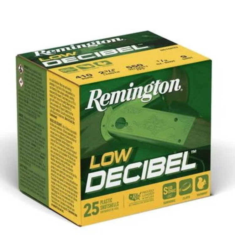 REMINGTON LOW DECIBEL 410 GA 2.5" .5OZ  #9 650 FPS 25/PK