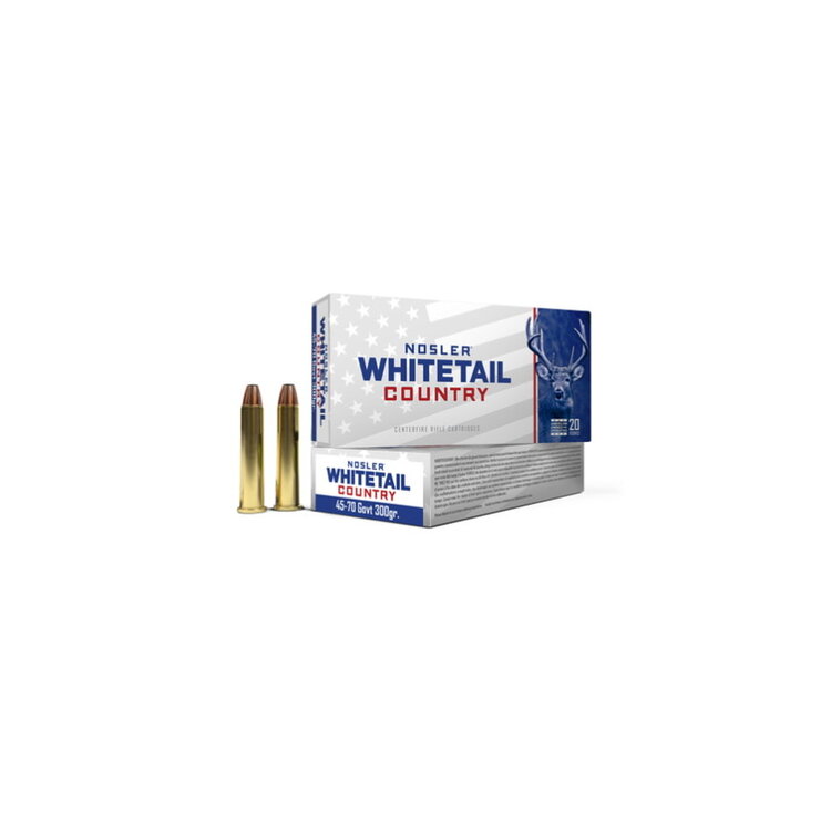 NOSLER NOSLER WHITETAIL COUNTRY 45-70 GOVT 300 GR SW 20RDS