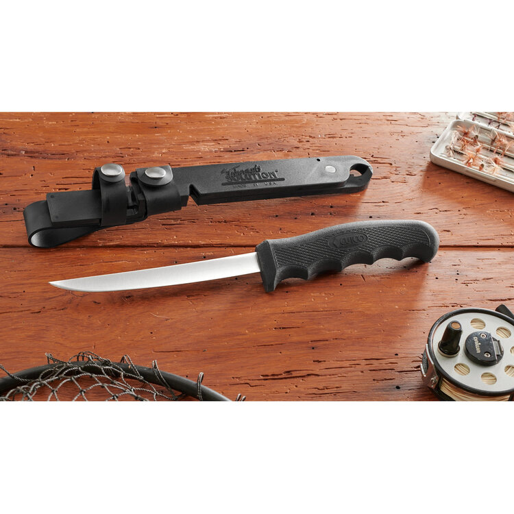 CUTCO CUTCO FISHERMAN'S SOLUTION  FILLET KNIFE 6" PIVOTING /SHEATH GRIPPER BLACK