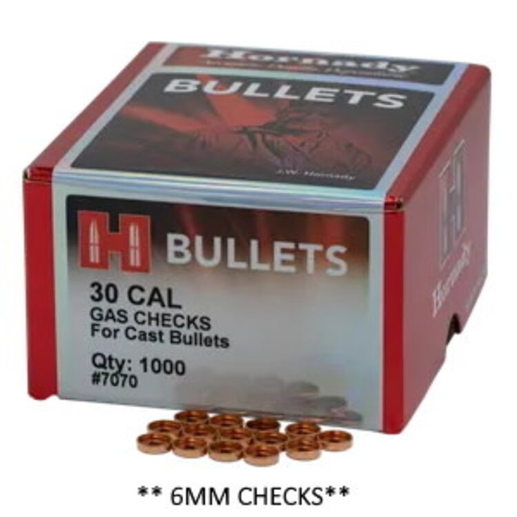 HORNADY HORNADY 6MM GAS CHECKS 1000PK