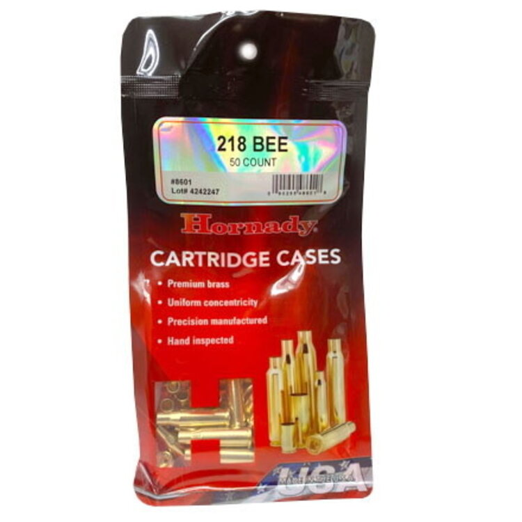 HORNADY HORNADY 218 BEE UNPRIMED BRASS 50/PK