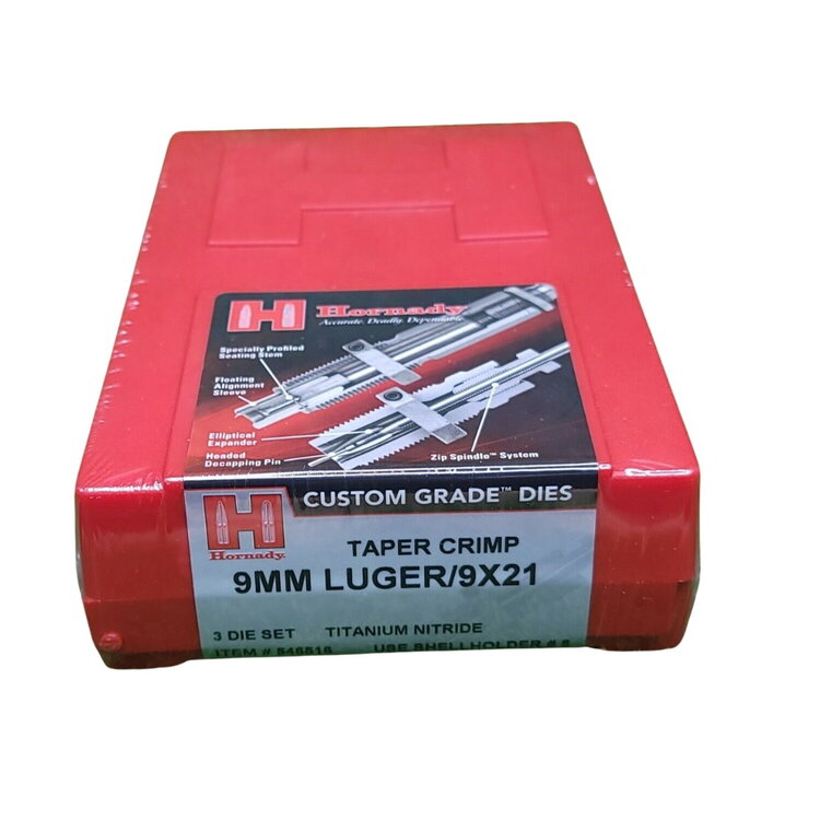 HORNADY HORNADY 3 DIE SET TAPER CRIMP 9MM LUGER  9 X 21 (.355)