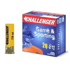 CHALLENGER CHALLENGER GAME & SPORTING 20GA 2 .75" 7/8 OZ #2 STEEL 1450 FPS 25RDS