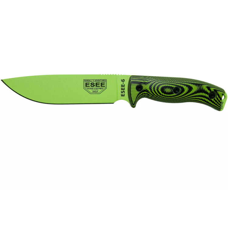 ESEE Knives  Fixed Blade Knife Green/Black 3D G-10 (5.25" Green)