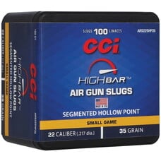 CCI CCI HIGH BAR AIR GUN SLUG 22 CAL 35GR SEGMENTED HP 100/PK