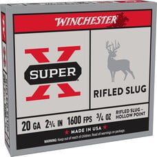WINCHESTER  20GA 2.75" 3/4OZ RIFLED SLUG 1600FPS 5RDS