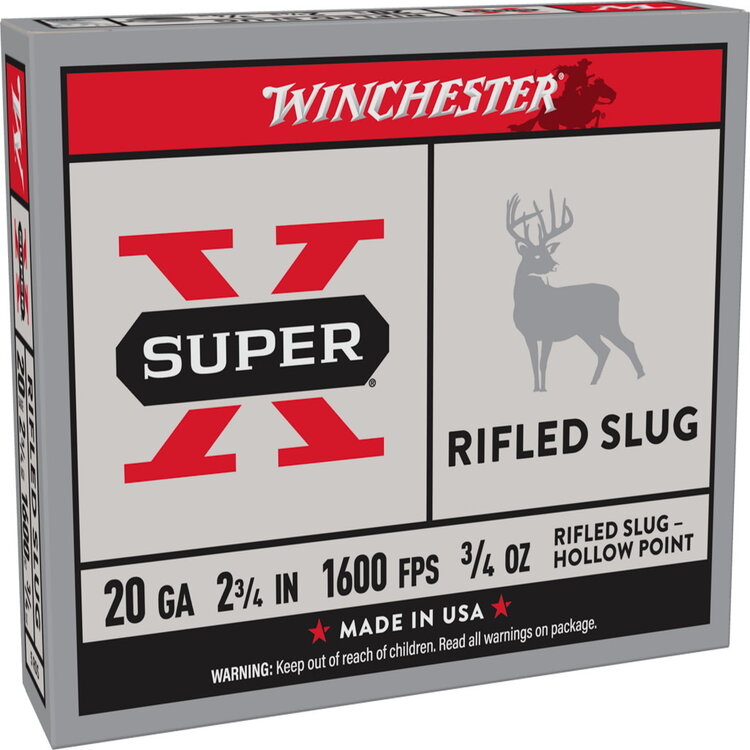 WINCHESTER  20GA 2.75" 3/4OZ RIFLED SLUG 1600FPS 5RDS
