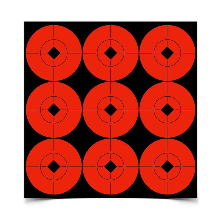 BIRCHWOOD CASEY BIRCHWOOD CASEY TARGET SPOTS 2" ORANGE 90/PK
