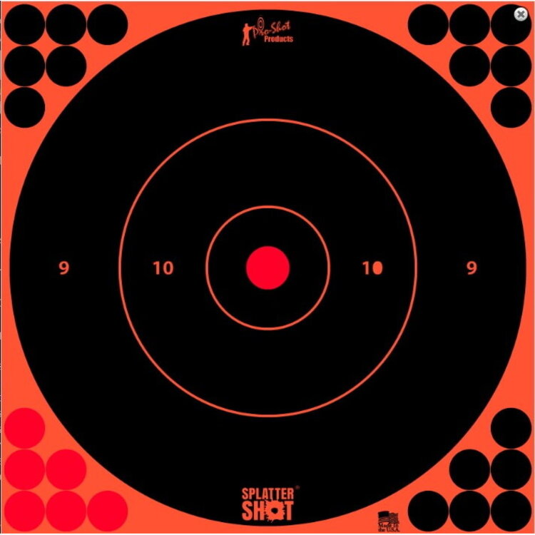 PRO-SHOT PRO-SHOT SPLATTER SHOT 12" ORANGE TARGET 5/PK
