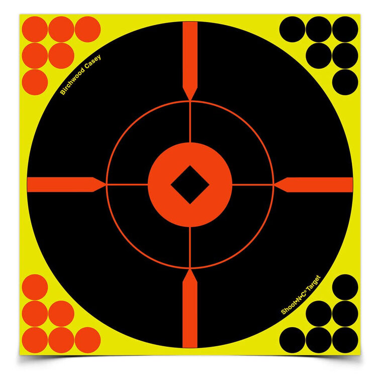 BIRCHWOOD CASEY BIRCHWOOD CASEY SHOOT-N-C 12" CROSSHAIR BULLSEYE TARGET 5PK