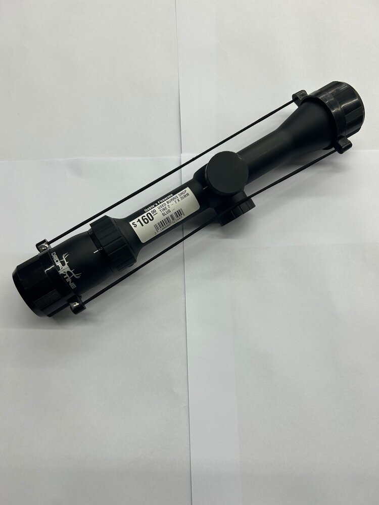 USED BURRIS DROP TINE 2 - 7 X 35MM SLUG GUN SCOPE BALLISTIC PLEX 1" MATTE