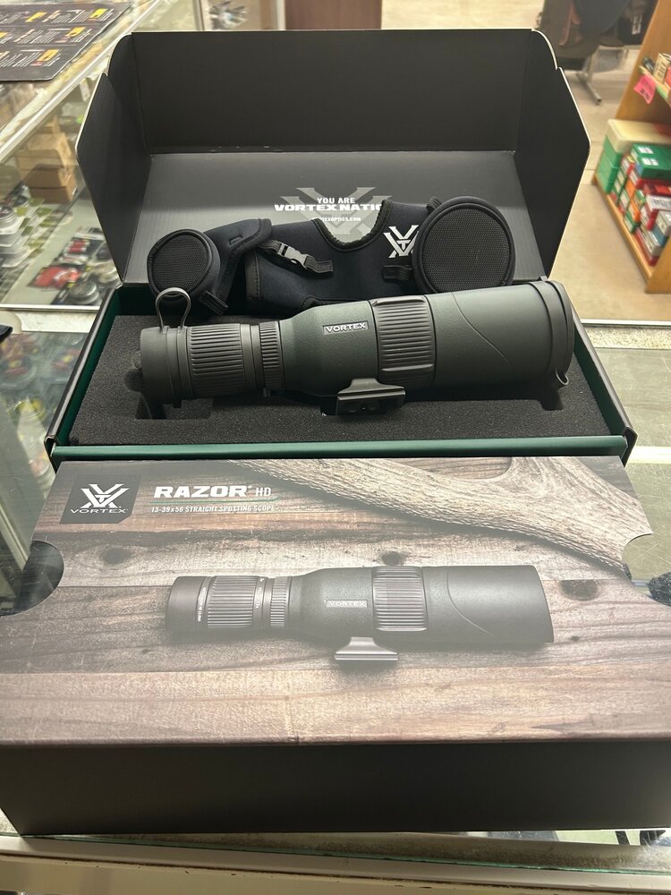 VORTEX DEMO - VORTEX RAZOR HD SPOTTING SCOPE 13 - 39 X 56 STRAIGHT EYE PIECE