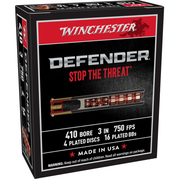 WINCHESTER 410 PDX1 DEFENDER 3" 4 PLATED DISC/16 PLATED BBs 10rds