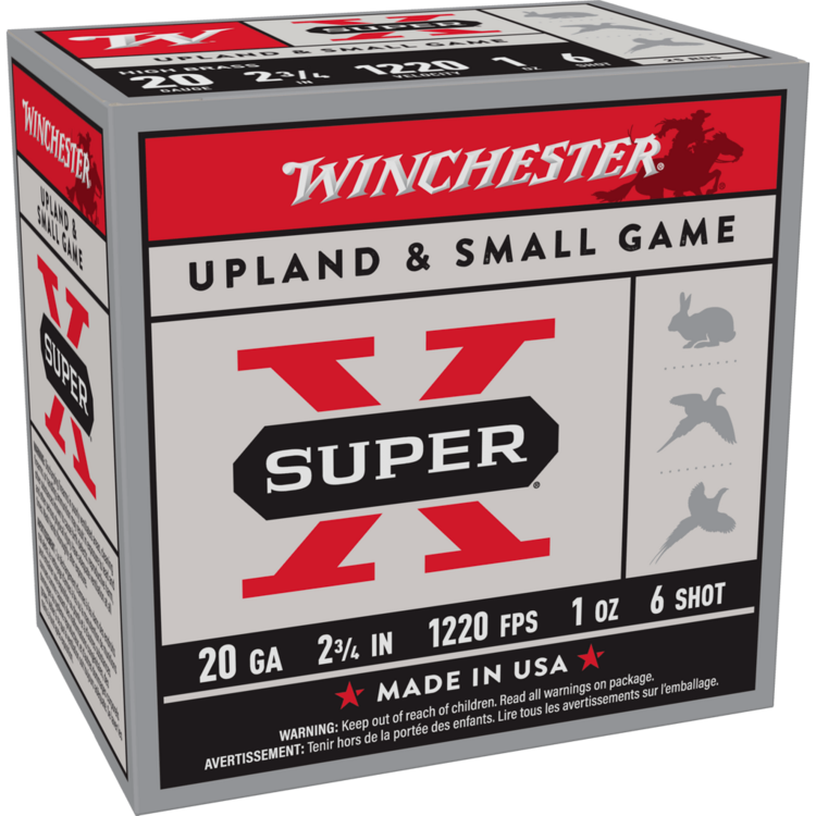 WINCHESTER Super-X 20ga  2-3/4" #6 1210fps 25rds