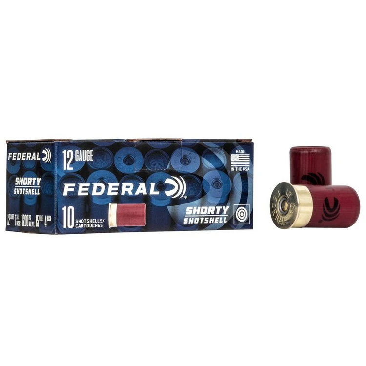 FEDERAL MINI SHOTSHELL 12GA 1.75" #4 BUCK 10RDS