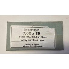 S&B CZECH 7.62X39 124GR FMJ ON STRIPPER CLIPS 20RDS (CORROSIVE) — Goble's