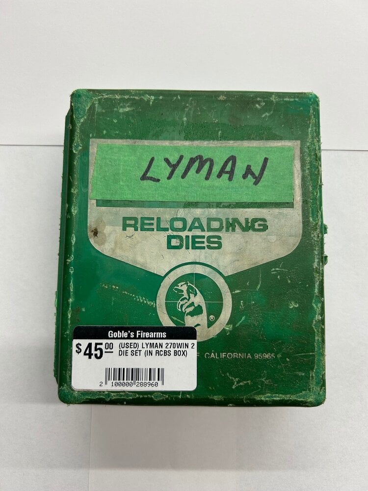RCBS (USED) LYMAN 270WIN 2 DIE SET (IN RCBS BOX)