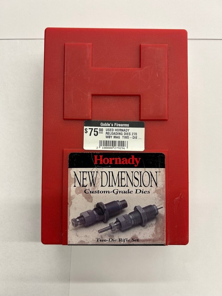 HORNADY USED HORNADY RELOADING DIES 270 WBY MAG  TWO-DIE SET FULL LENGTH