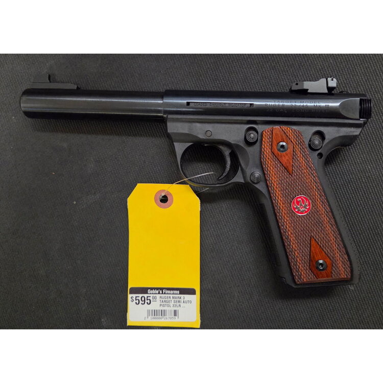(RESTRICTED) RUGER MARK 3 22/45 TARGET SEMI AUTO PISTOL 22LR 10 SHOT 140MM BARREL (REQUIRES EXEMPTION)