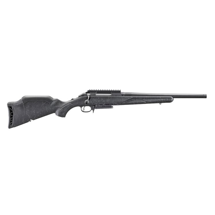 RUGER AMERICAN RIFLE GEN II PATROL 308 WIN BLACK SPLATTER GEN II AMERICAN GRAPHITE BLACK CERAKOTE 16.10" BARREL