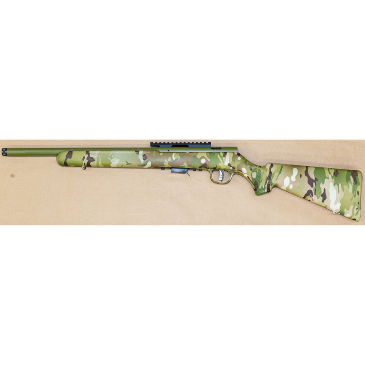 SAVAGE ARMS SAVAGE 93 FV SR CAMO BOLT ACTION RIFLE  22 WMR 16 1/2" HVY BBL FLUTED  THREADED