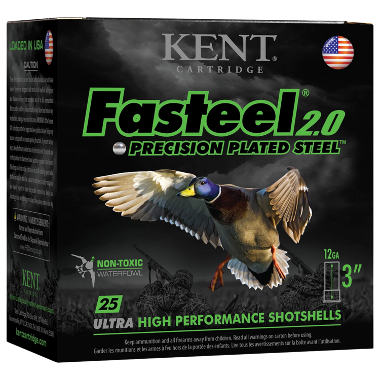 KENT KENT FASTESTEEL 2.0 12GA 3"1 1/4 OZ #4 25RDS