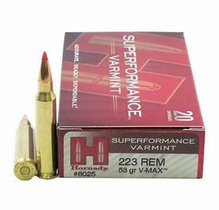 HORNADY SUPERFORMANCE VARMINT AMMUNITION 223REM 53GR
