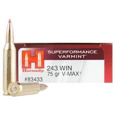 HORNADY SUPERFORMANCE VARMINT AMMUNITION 243WIN 75GR