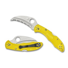 SPYDERCO TASMAN SALT 2 YELLOW FOLDING KNIFE