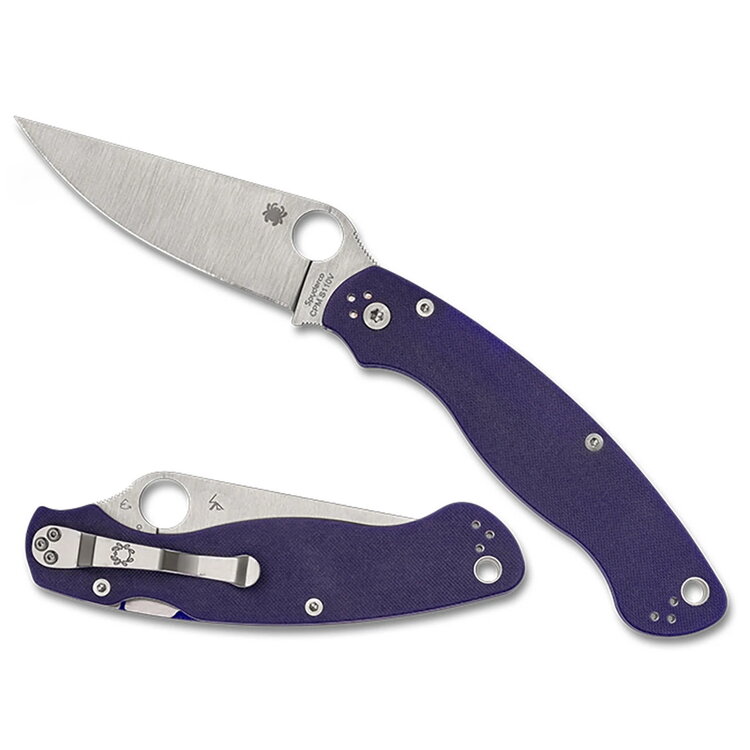 SPYDERCO MILITARY 2 DBL G10 S110V FOLDING KNIFE