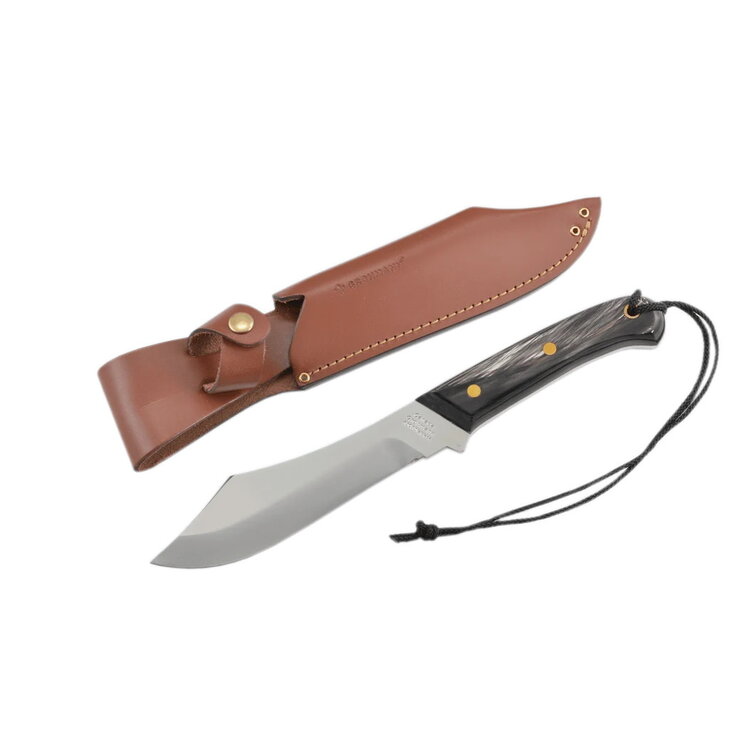 GROHMANN GROHMANN 108 DEER AND MOOSE KNIFE WITH SHEATH  BUFFALO HORN