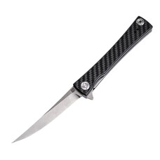 ARTISAN CUTLERY WAISTLINE FLIPPER KNIFE CARBON FIBER