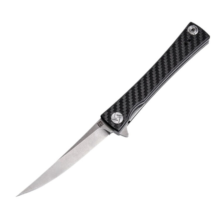 ARTISAN CUTLERY WAISTLINE FLIPPER KNIFE CARBON FIBER