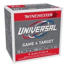 WINCHESTER UNIVERSAL GAME & TARGET 20 GA X 2-3/4″ #7.5  25RDS — Goble's