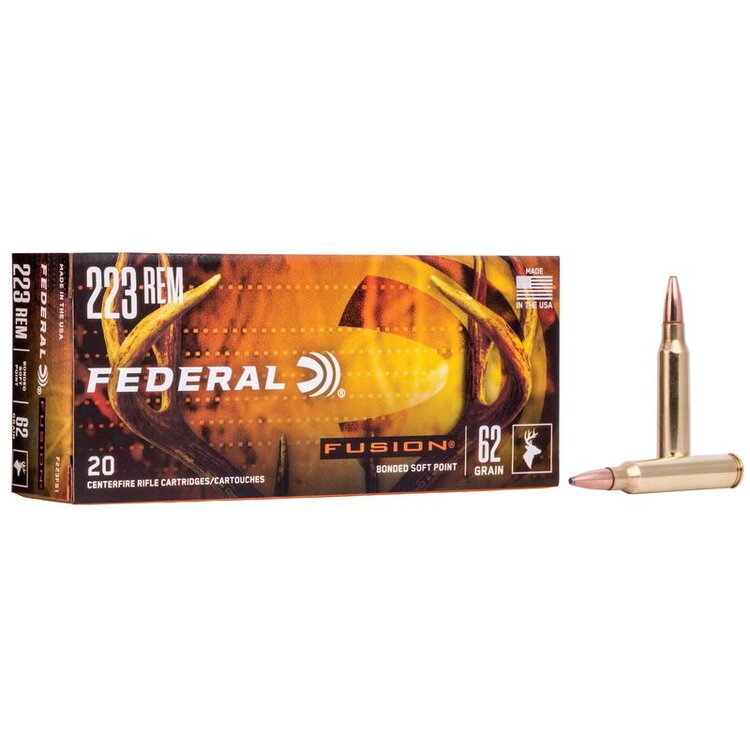 FEDERAL FEDERAL FUSION 223 REM 62 GR BONDED SOFT POINT 20RDS
