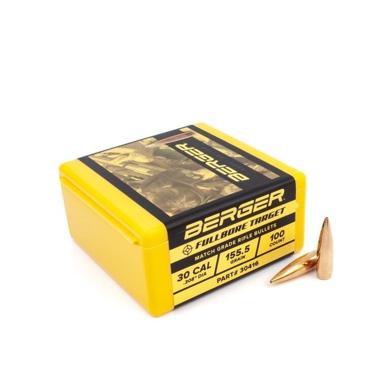 BERGER BERGER FULL BORE MATCH .308 DIA 155.5 GR BULLETS 100/PK