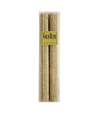 Gold Rush Gold 12" Taper Candles (Pair)