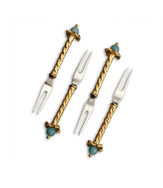 L’Objet Venise Cocktail Two-Prong Picks (Set of 4)