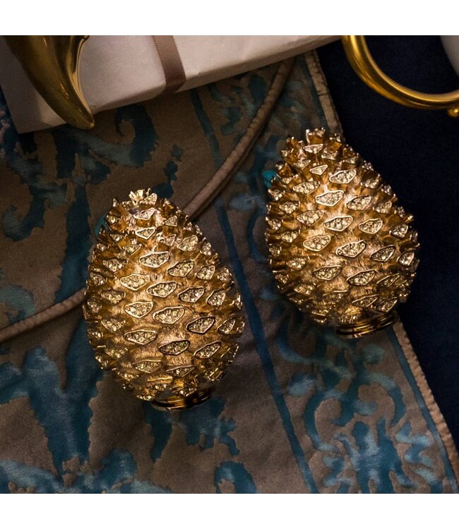 L’Objet Gold Pinecone Spice Jewels (Set of 2)