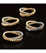 L’Objet Deco Twist Napkin Jewels Gold & Platinum (Set of 4)