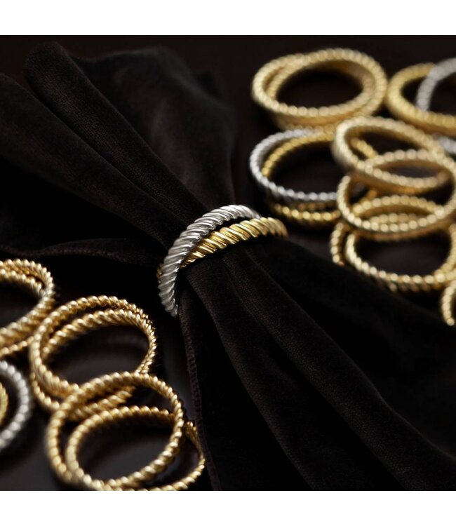 L’Objet Deco Twist Napkin Jewels Gold (Set of 4)
