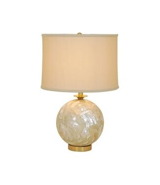 Cayen Collection DISCONTIUED Troca Shell Inlay lamp with Shade