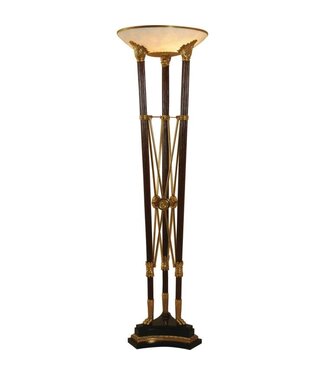 Cayen Collection Mahogany Paris Torchere Lamp