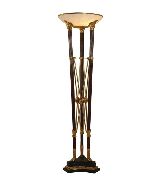 Cayen Collection Mahogany Paris Torchere Lamp