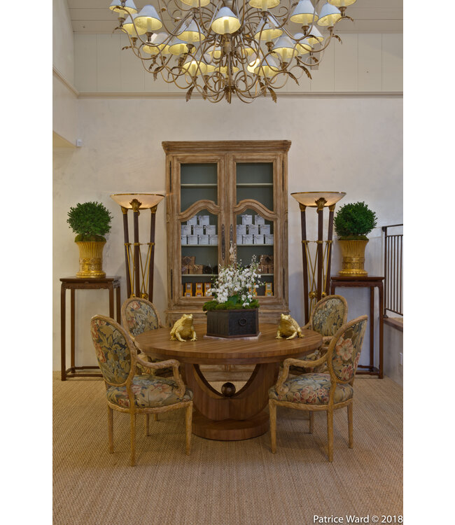 Cayen Collection Mahogany Paris Torchere Lamp