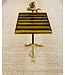 Cayen Collection Brass Bird Table with Paua Shell Inlay